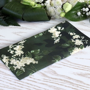 Pochet Smaragdgroene bloemen Bijpassende zakdoek Ademgebloemde bloem Donkergroene bruiloft bloemenstropdas Vlinderdas jarretelsSpeciale bestelling