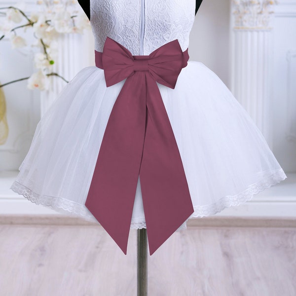 Flower Girl Sash  Tie Sash Bow CHIANTI David's Bridal Wedding Junior Bridesmaid  Wedding Sash Wedding Belt Custom colors