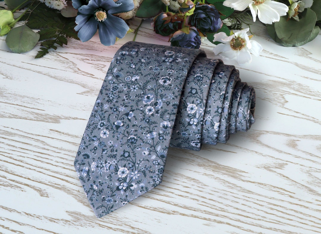 dusty blue wedding tie
