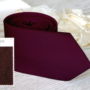 WINE Tie David&#39;s Bridal Men&#39;s skinny tie Groomsmen Neckties Special Order BowTie Pocket square Suspenders Wedding Ties Necktie for MenSALE
