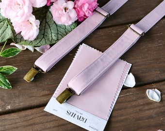 Bretelles DUSTY ROSE Bretelles de mariée David pour homme Mariage porteur d'alliances Bretelles pour hommes Bretelles pour garçons Commande spéciale