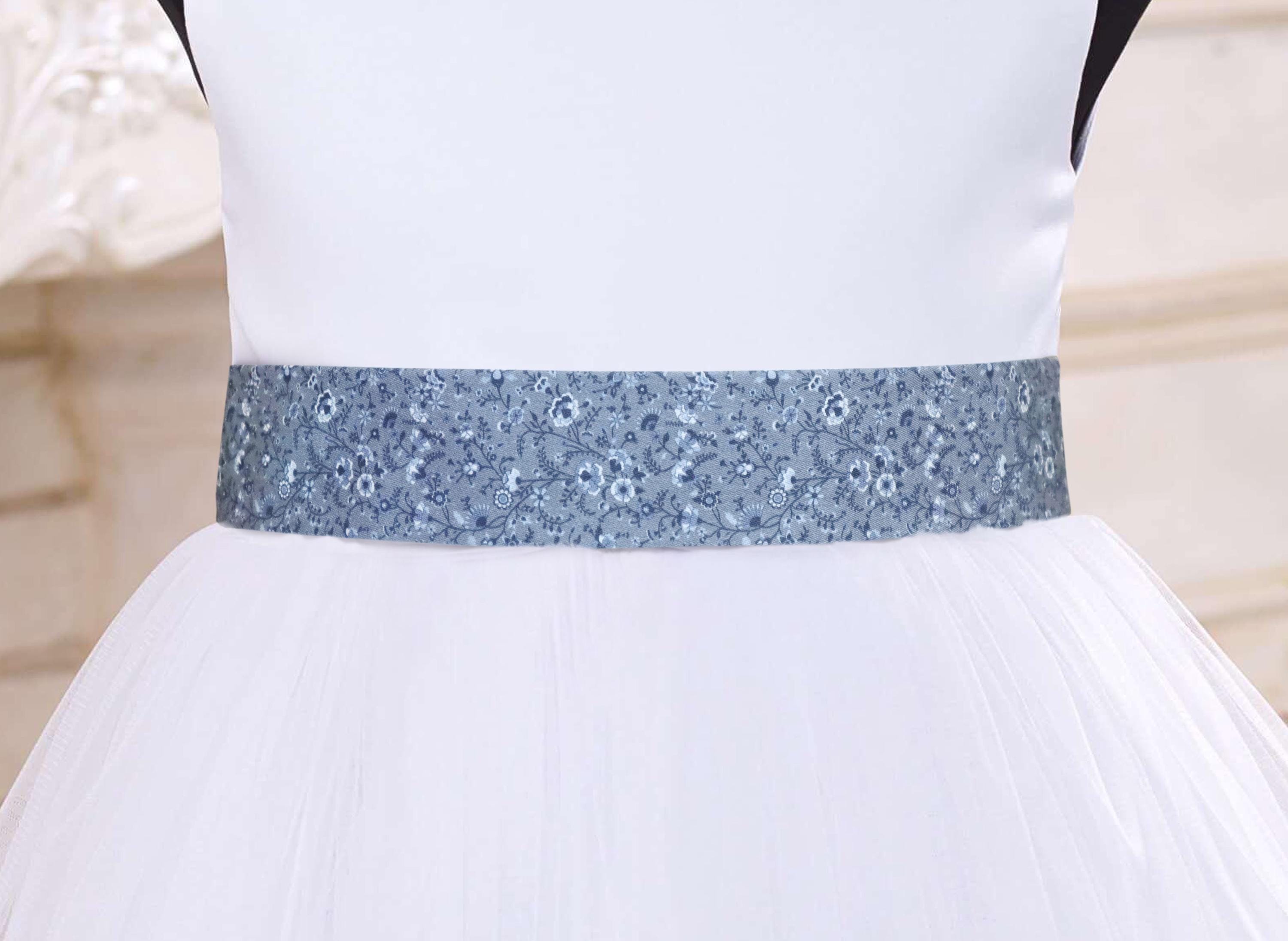 ice queen floral bridal sash wedding belt blue dye il_fullxfull.  main image 2
