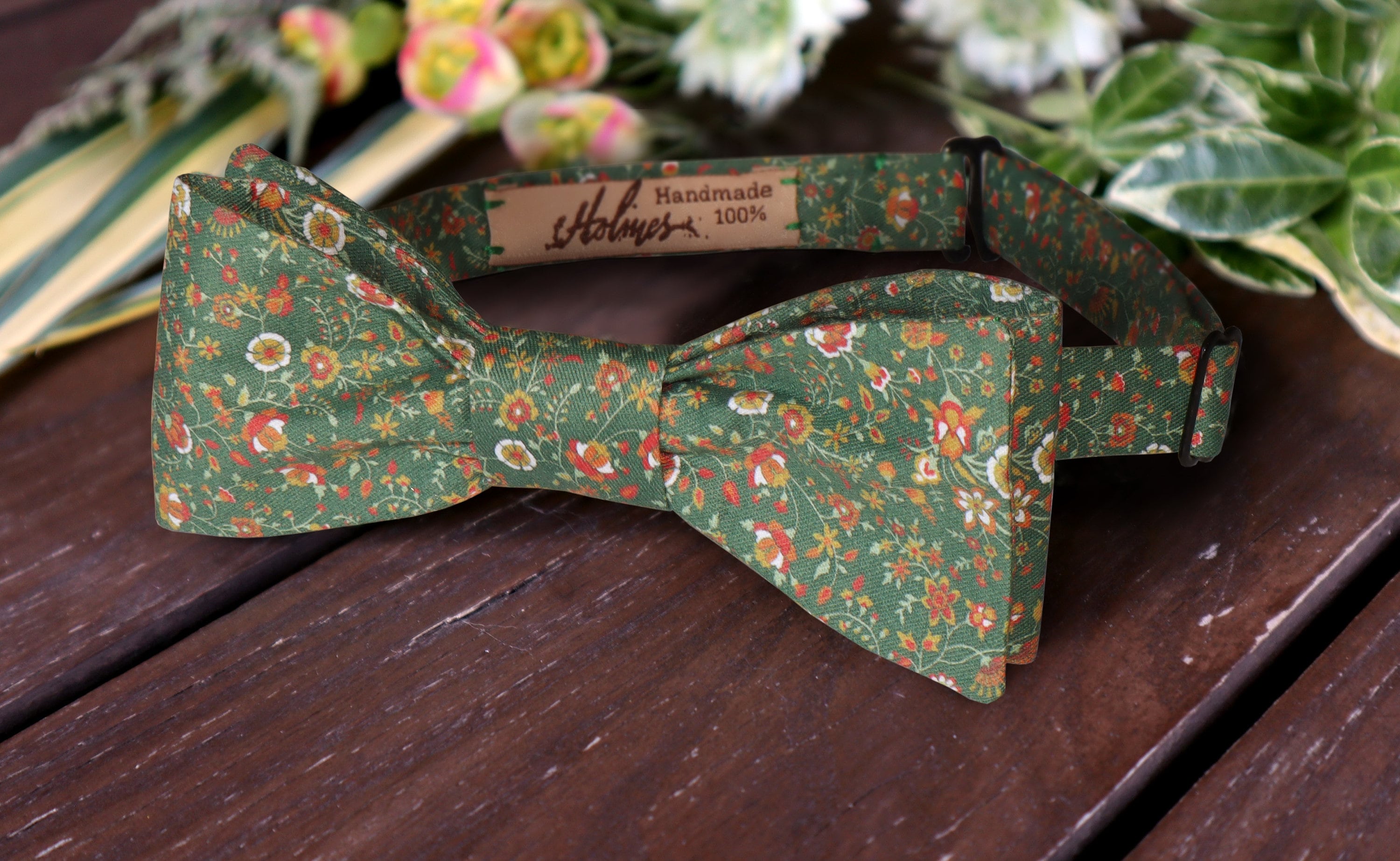 Bow Tie Green Herbal Floral Bow-tie Wedding Sedona Wildflowers