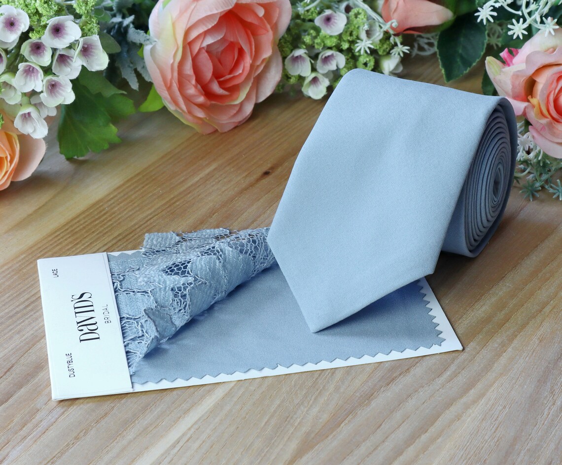 DUSTY BLUE Vest David's Bridal Groomsmen Vest Wedding Etsy