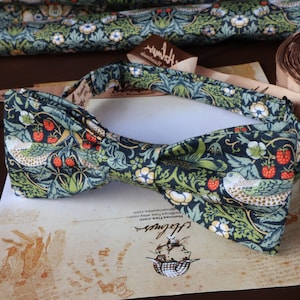 Bow Tie Floral DUSTY SAGE David&#39;s Bridal Bow-Tie Flower Garden Birds Bowtie Self-Tie Pre-Tied Wedding Dark Green Custom BowTie SpecialOrder