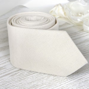 Champagne Linen Necktie  Wedding Ties Necktie for Men Special Order