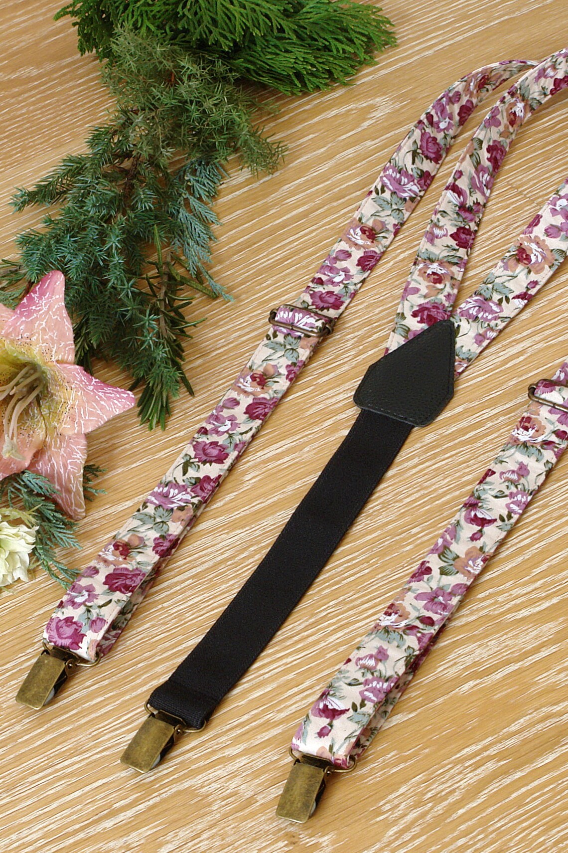 Suspenders Floral Chianti David's Bridal Dusty Pink Floral Etsy