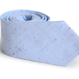 Sky Blue Tie WEDDING COLOR   Pale Cornflower Blue skinny tie  Kentucky Blue Wedding Ties Chambray Bluebell Necktie for Men Special Order