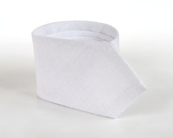 White Tie Men's skinny tie Wedding Ties Necktie for Men FREE GIFT