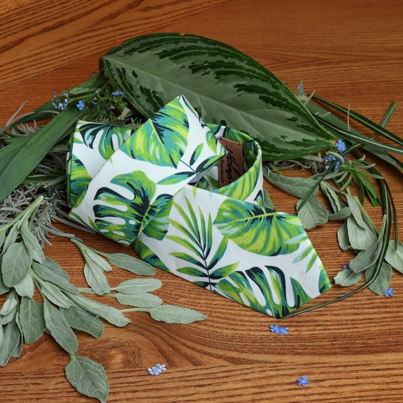 Tropical Necktie CARIBBEAN Tropical Weddings Floral Tie Palm | Etsy