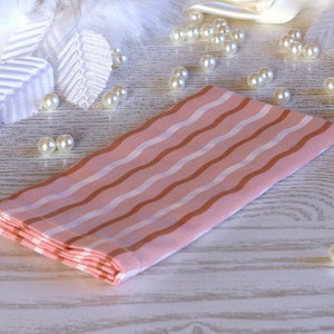 Pocket square Striped Powder Pink  Ballet David&#39;s Bridal Blush Matching Hanky  Cotton Blush Men&#39;s handkerchief  Wedding Pocket Square SALE