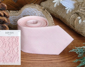 PETAL Tie David's Bridal Blush Tie Light Pink Men's skinny tie Groomsmen Tie Custom Pink Tie Wedding Ties Necktie for Men Special Order