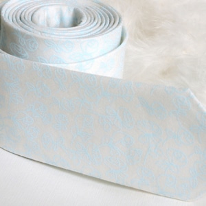 Sky Blue Floral Tie  Men&#39;s skinny tie  Wedding Ties  Necktie for Men Special Order