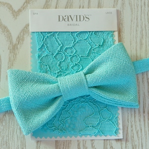 Fliege SPA David&#39;s Bridal Robin Egg Blue Klassische Fliege Mintfarbene Hochzeitsfliege Textur Sonderbestellung SALE