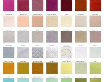 Solid color chart / Fabric sample /  Wedding Ties