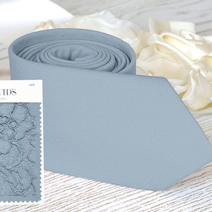 DUSTY BLUE Tie David&#39;s Bridal Men&#39;s skinny tie Groomsmen Neckties Special Order Tie BowTie Pocket square Suspenders Wedding Ties Necktie