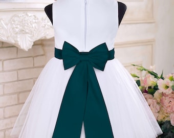 Flower Girl Sash Tie Sash Bow WINE David display picture 1
