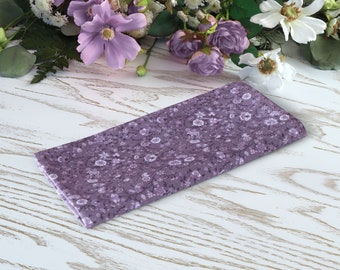 Pocket square LILAC Floral LAVENDER Haze WISTERIA Matching Hanky WildFlowers Wedding Purple Floral Necktie Heather BowTie Special Order