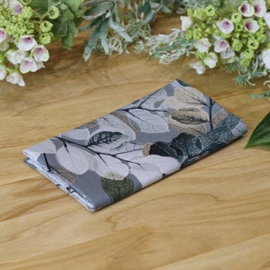 Floral Pocket square Smoky Grey Metallic Pearl Sheer Leaves Matching Hanky Floral Taupe Brown Men&#39;s handkerchief Wedding Ties Special Order