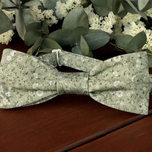 Bow Tie SAGE Green Floral - Wedding MOSS Bow-Tie Dusty Sage AZAZIE WildFlowers Bow Tie  Delicate Blooms Wedding Bow-Ties Wedding Bow-Ties