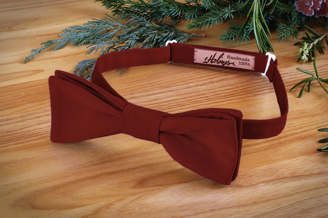 CINNAMON Bowtie David's Bridal Suspenders Men's Skinny Tie Groomsmen