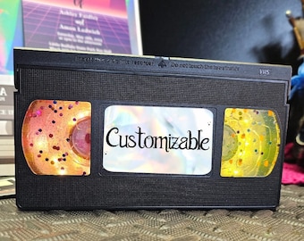 Luz de cinta VHS retro personalizable