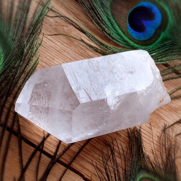 HUGE Raw Uncut Natural Clear Quartz Point - Intentional Manifesting, Psychic Clearing, Auric Balance