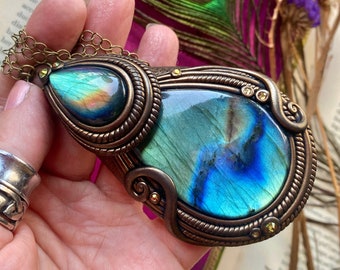 Neptune’s Daughter - Stunning Sea Green & Blue Flash Labradorite