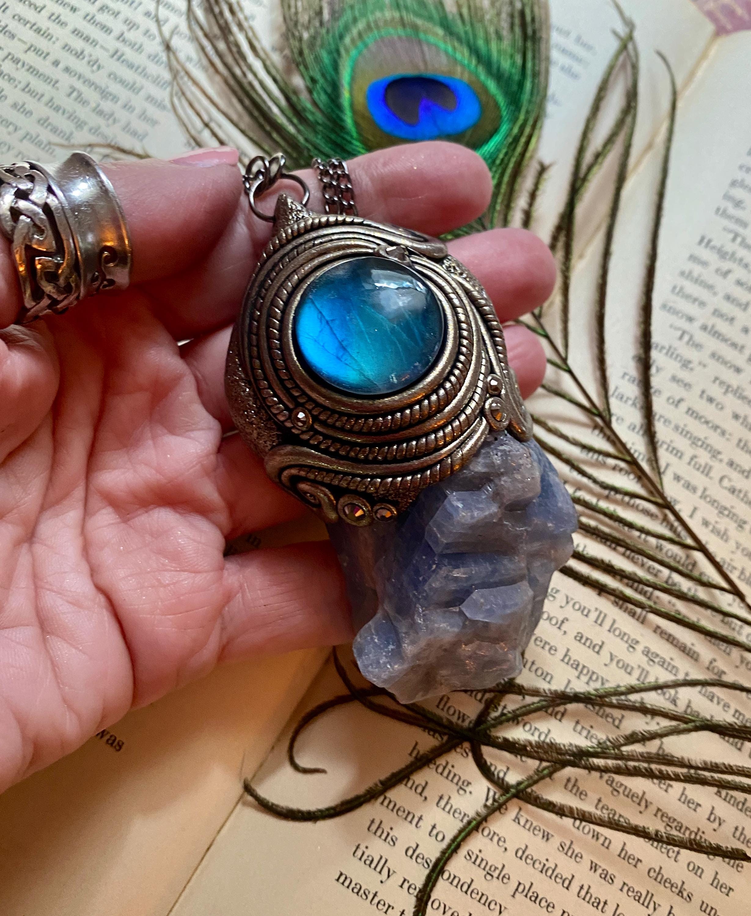 Mercury in Gemini - Beautiful Sky Blue Flash Labradorite & Raw Blue Calcite
