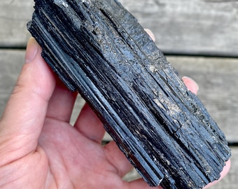 Gorgeous Jet Black Raw Black Tourmaline Specimen