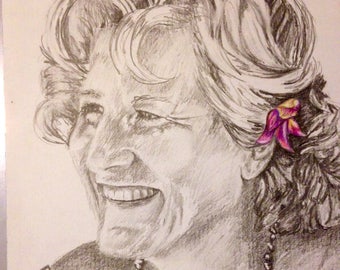 Mothers Day Special. Mom Portrait. Custom Drawing. Free shipping