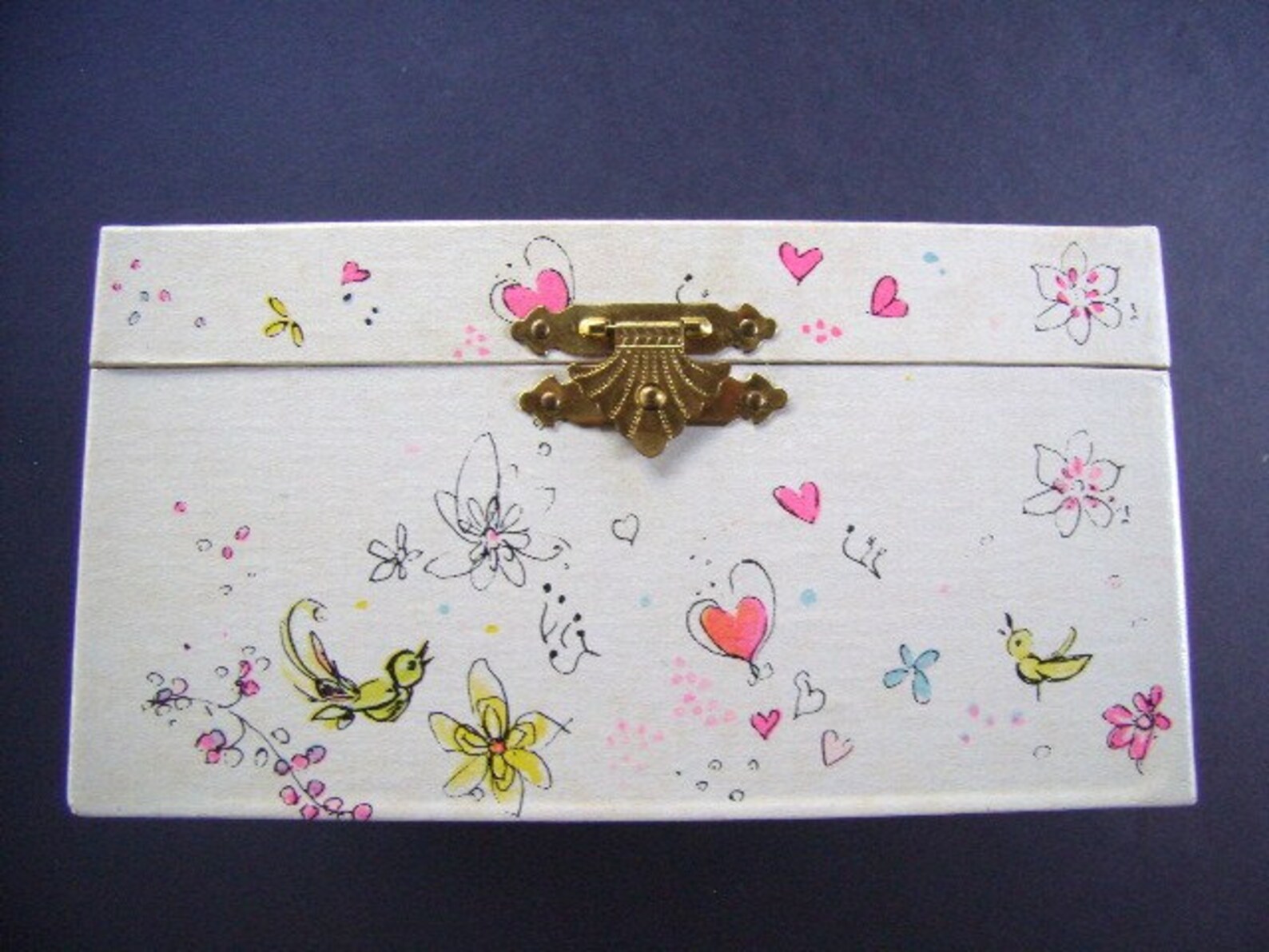 Childs Music Box Jewelry Chest Made in Japan Vintage 60s Etsy