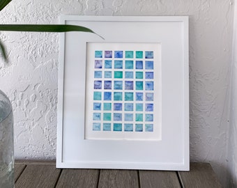 Sea Glass - Original watercolor abstract painting. Perfect for a gallery wall. Small painting 8x10.