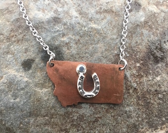Montana horseshoe necklace