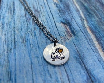Sunrise Mountains are calling necklace