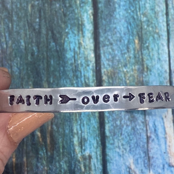 Faith Over Everything Beaded Bracelet