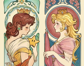 Art Nouveau Princesses  • Elegant Women • Fine Art Print