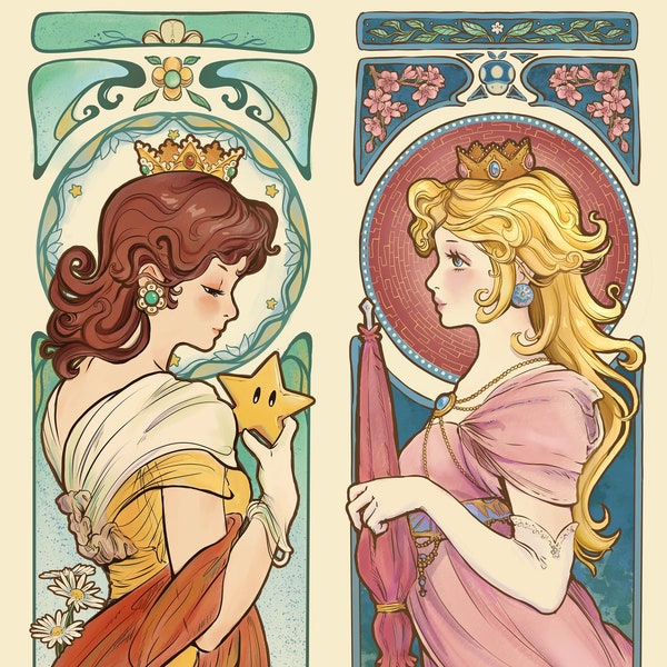 Art Nouveau Princesses  • Elegant Women • Fine Art Print