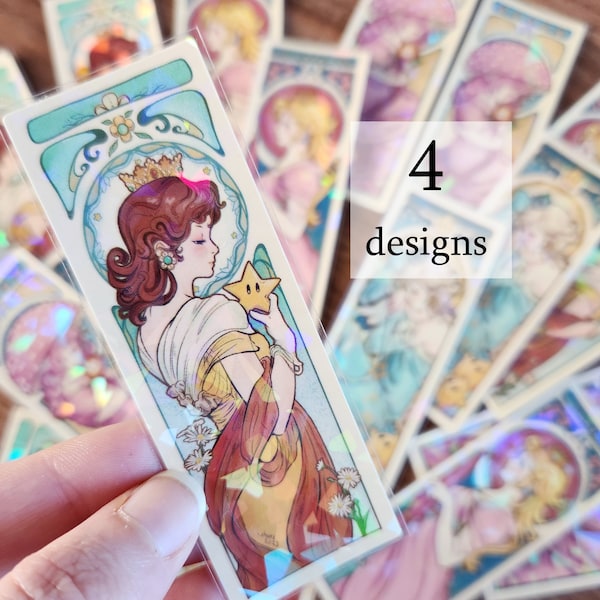 Art Nouveau Princesses • Elegant Women • Holographic Stickers