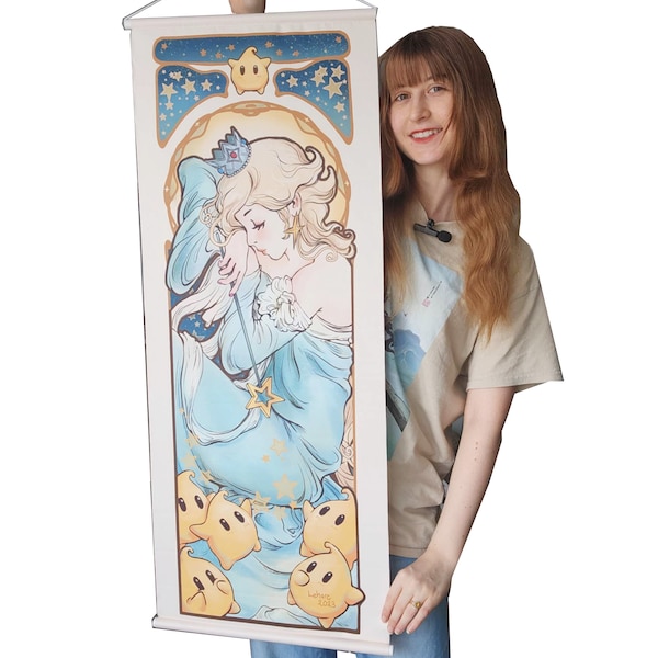Fabric Wall Scroll • Art Nouveau Princesses  • Elegant Women