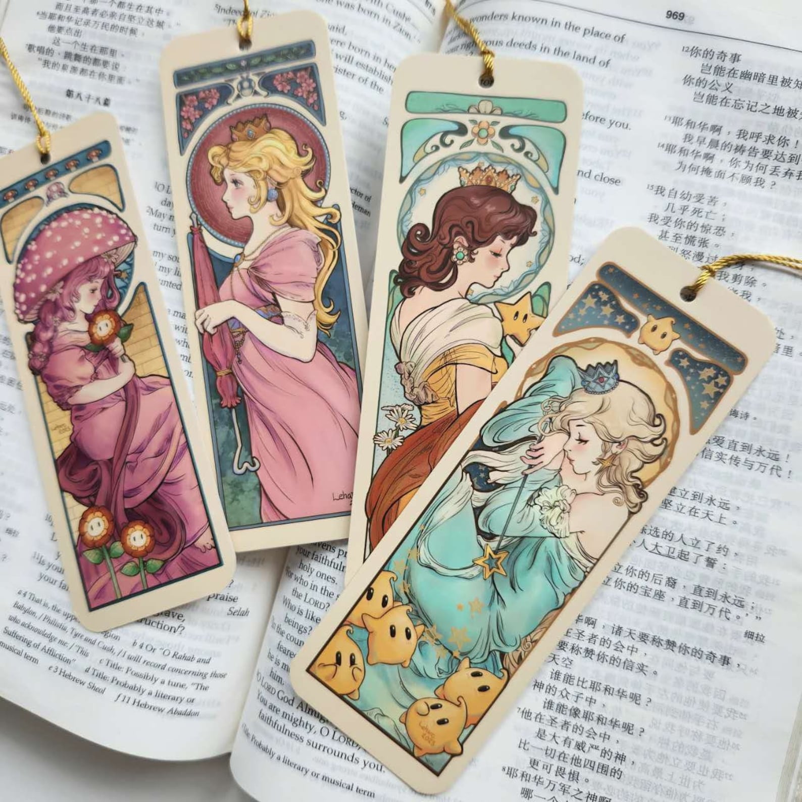 Bookmarks Art Nouveau Princesses Elegant Women - Etsy