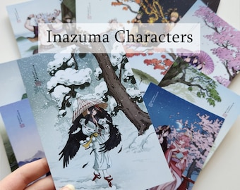 Postales • Pinturas japonesas de Genshin Impact • Arte coleccionable