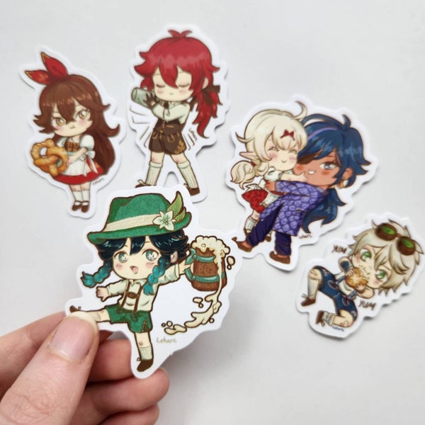 Genshin Impact Stickers  • October Fest • Mondstadt characters