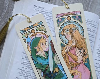 Marcapáginas • Duendes Art Nouveau • Elegante cuento de hadas