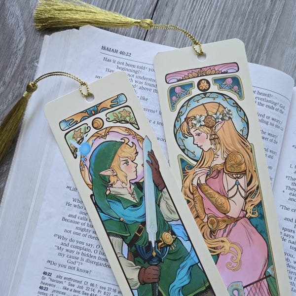 Segnalibri • Elfi Art Nouveau • Fiaba elegante