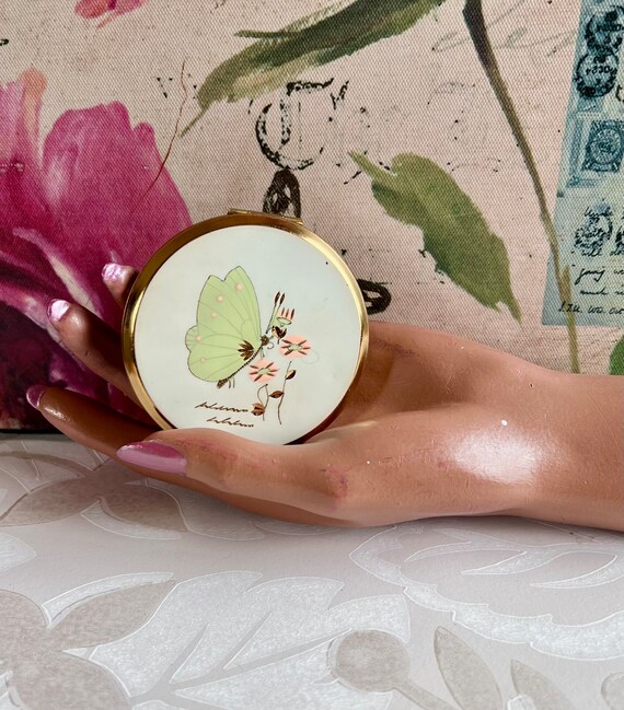 Stratton Mini Convertible Compact with Butterfly - image 2