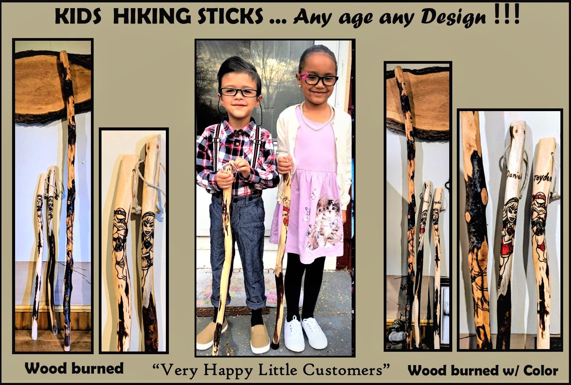 kids hiking stick