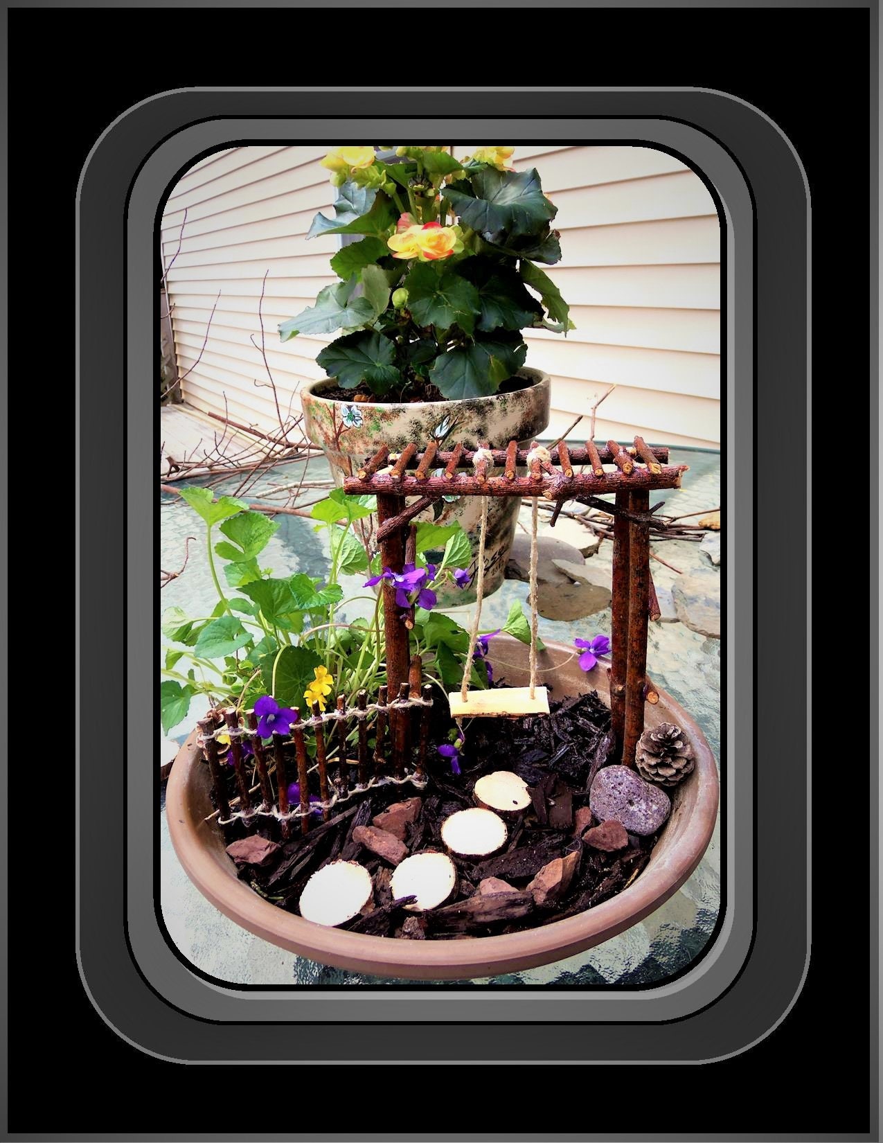 Trellis Swing Miniatures Garden Kits Fairy Garden Kits Fairy