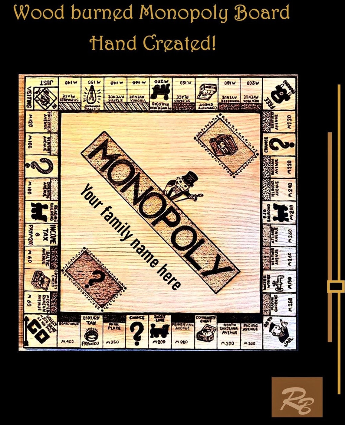Custom Board Games Wood Board Games Monopoly Wood Etsy