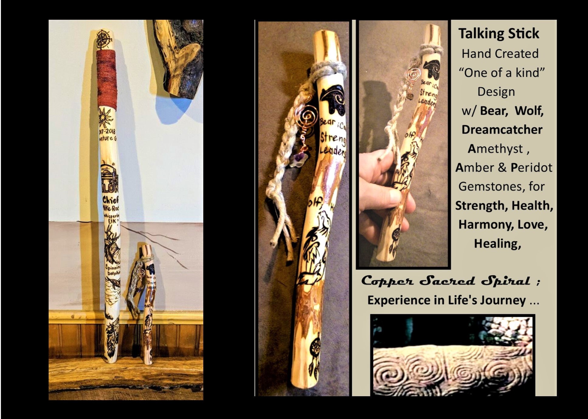 Talking Stick Chief Gift Tribal Talking Stick Indian Tribe - 